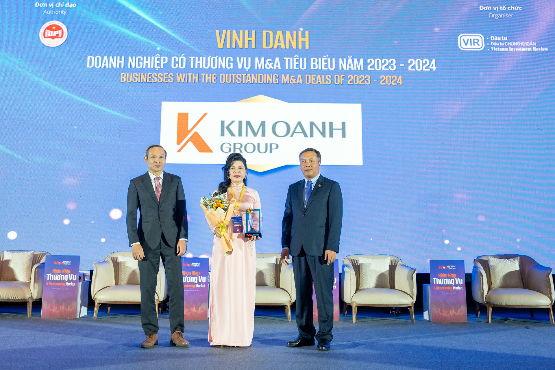 Kim Oanh Group được vinh danh Top 15 Doanh nghiệp có thương vụ M&A tiêu biểu năm 2023 -2024