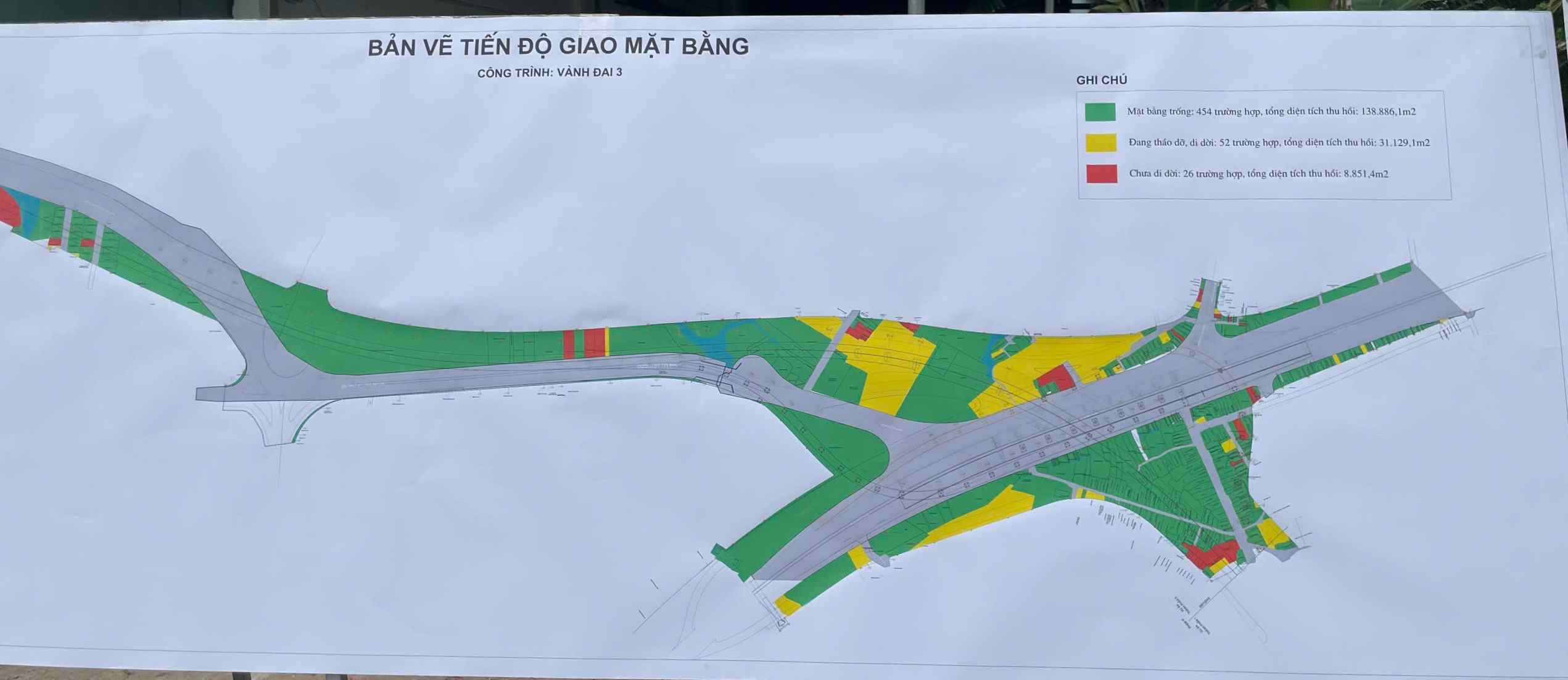 Bản vẽ tiến độ giao mặt bằng thầu xây lắp 3 thi công xây dựng đoạn từ Bình Chuẩn đến sông Sài Gòn. 